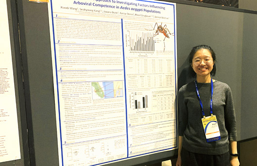 Congratulations to FMEL graduate student Xiaodi Wang for her second place award in the graduate student poster completion for Medical Urban and Veterinary Entomology at the Entomological Society of America Annual Meeting 2019.