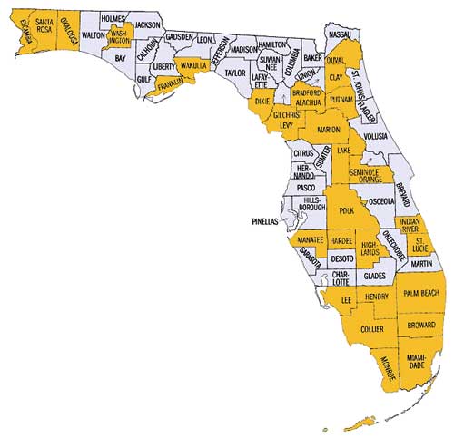 Florida distribution- April 2007.