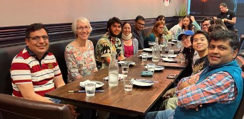 The lab gathered to celebrate Arinder's contributions