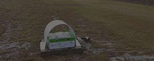 A research project setup in the field