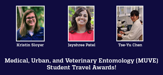Winners of the MUVE Travel Awards: Kristin Sloyer, Jayshree Patel, and Tse-Yu Chen. 