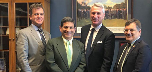 Dr. Roberto Pereira, second from left, with (from left), director of UF Innovate Jim O’Connell, Italian businessman Enrico Levi, and Florida congressional representative Gus Bilirakis in Washington, D.C.